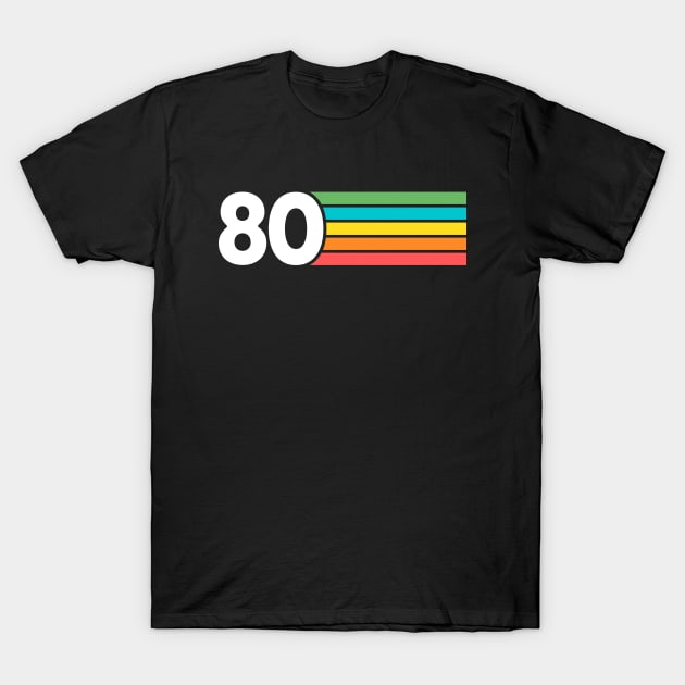 1980 Retro Vintage Birthday Born in 1980 Gift T-Shirt by JKFDesigns